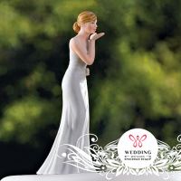 Фигурка невесты на торт ''Воздушный поцелуй''