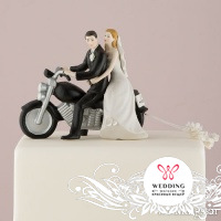 Фигурка на свадебный торт ''На мотоцикле''